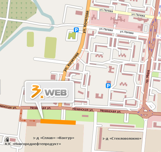 Карта проезда к Студии 3xWEB